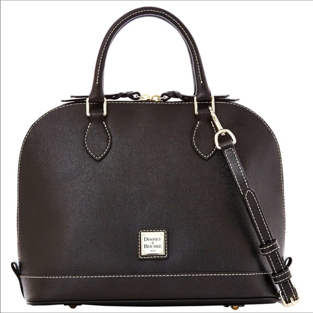 ✨NEW✨Dooney & Bourke Saffiano Zip Zip Satchel in Black